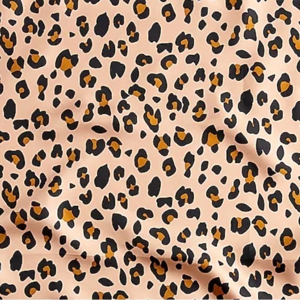 J Crew Button Down A Line Midi Dress in Leopard Print - Picture 3 of 11